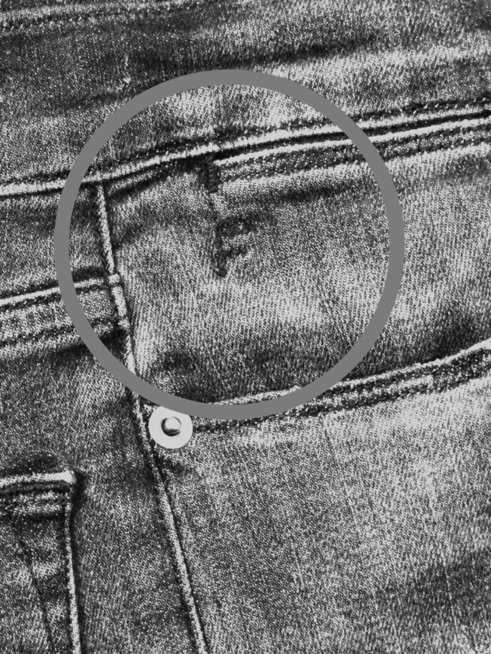 FRAME Le High Straight Jeans 28 Bosworth Black Gray Raw Hem LHSTRA134 - Picture 11 of 14